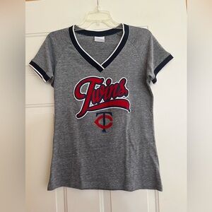 Minnesota Twins 5th & Ocean genuine merchandise V neck shirt. Size unsure small